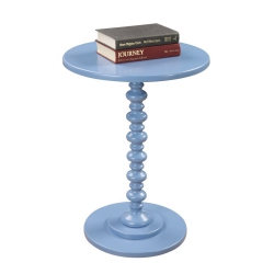 CONVENIENCE CONCEPTS Palm Beach Spindle Table In Wood Finish In Blue