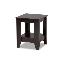 BAXTON STUDIO Audra Finished Wood End Table In Dark Brown