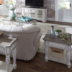 LIBERTY FURNITURE Magnolia Manor 3 Piece Set (1-Cocktail 2-End Tables) In White