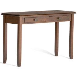 SIMPLI HOME Artisan Wood 46" Transitional Console Sofa Table In Russet In Brown