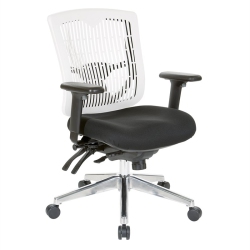 OFFICE STAR Contoured Plastic Back Manager's Chair In White