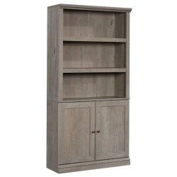 SAUDER Misc Storage 3-Shelf 2-Door Tall Wood Bookcase In Mystic Oak