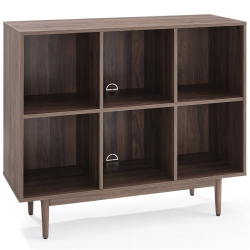 CROSLEY FURNITURE Liam 6 Cubby Wooden Bookcase In Walnut