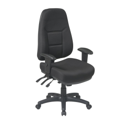OFFICE STAR High Back Multi Function Ergonomic Chair In Fabric In Black