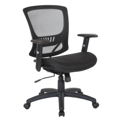 OFFICE STAR Manager's Chair Mesh Screen Seat And Back In Fabric In Black