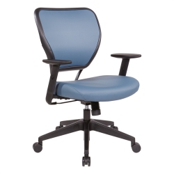 OFFICE STAR Antimicrobial Dillon Vinyl Seat And Back Task Chair In Blue