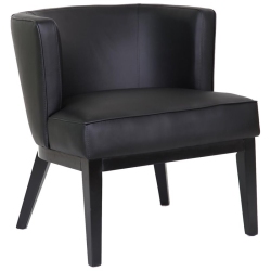 BOSS OFFICE PRODUCTS Ava Faux Leather Reception Chair In And Driftwood In Black