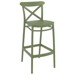 COMPAMIA Cross Indoor Outdoor Bar Stool Olive In Green