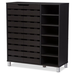 BAXTON STUDIO Shirley 2 Door Shoe Cabinet In Espresso