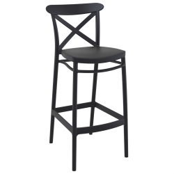 COMPAMIA Cross Indoor Outdoor Bar Stool In Black