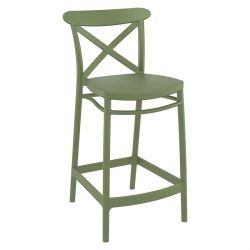 COMPAMIA Cross Indoor Outdoor Counter Stool Olive In Green