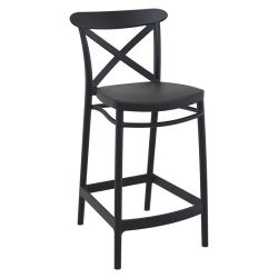 COMPAMIA Cross Indoor Outdoor Counter Stool In Black
