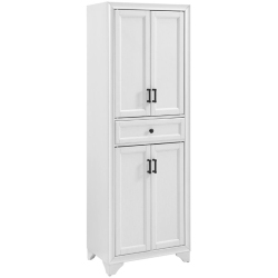CROSLEY FURNITURE Tara 4 Door Pantry In Distressed In White