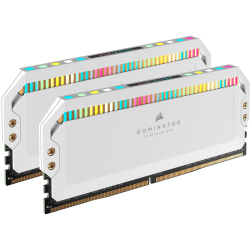CORSAIR Dominator Platinum RGB 32GB (2X16GB) Ddr5 5200Mhz C40 Intel Optimized Desktop Memory (Cmt32Gx5M2B5200C40W) In White