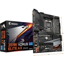 GIGABYTE Z590 Aorus Elite Ax Lga 1200 Intel Z590 Atx Motherboard With Triple M.2, PCie 4.0, USB 3.2 Gen2X2 Type-C, Intel Wifi 6, 2.5GBe Lan
