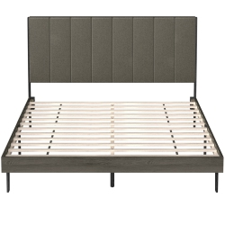 SLICKBLUE Upholstered Tufted Bed Frame Without Mattress