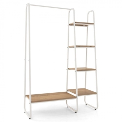 SLICKBLUE Clothes Rack Free Standing Storage Tower With Hanging Bar