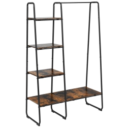 SLICKBLUE Clothes Rack Free Standing Storage Tower With Hanging Bar
