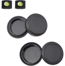 DOLAER Body Cap & Rear Lens Cap Cover for Canon Eos R Eos Rp Eos R5 Eos R6 Eos R3 More Canon Rf Mount Dslr And Lens Accessories With Hot Shoe Cover