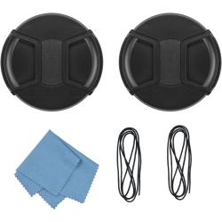 DOLAER Lens Cap 82Mm, Camera 82MM Lens Cap, 2 Packs + 1 Piece Cleaning Wiper, Model:lc-82, Compatiable \w Dslr & Mirrorless Camera Camera Lens & Lens