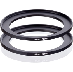DOLAER 67Mm-82MM Step Up Ring [67MM Lens to 82MM Filter], Fanzr Camera Lens Filter Adapter Ring Lens, Premium Aluminum (2 Pack)