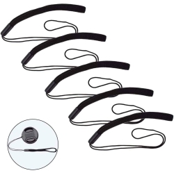 DOLAER 5 Pack Elastic Lens Cap Keeper Lens Cover Leash Prevent Lens Cap Lost Compatible \w Canon/nikon/sony/fujifilm/olympus/panasonic Dslr Slr