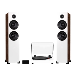 FLUANCE Rt83 Reference High Fidelity Vinyl Turntable, Pa10 Phono Preamp And Ai81 Elite Powered Floorstanding Speakers