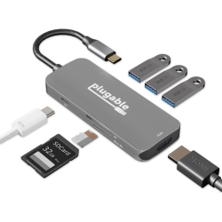 PLUGABLE USBc-7In1 USB-C 7-In-1 Hub (USBc-7In1)