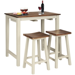 SLICKBLUE 3 Pieces Bar Table Set Counter Pub Table