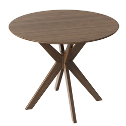 SLICKBLUE 35 Inch Modern Round Wood Dining Table Without Chairs