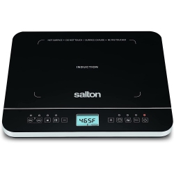 SALTON Id1880 - Portable Induction Cooktop With Digital Display And Temperature Probe In Black