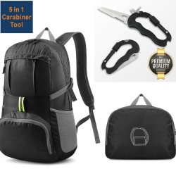 YELLOW-PRICE Large Capacity Waterproof Anti-Theft School Backpack Travel Casual & Carabiner