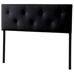PEMBERLY ROW Faux Leather Tufted Queen Panel Headboard