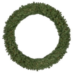 NORTHLIGHT Pre-Lit Deluxe Dorchester Pine Artificial Christmas Wreath - 60" - Clear Lights