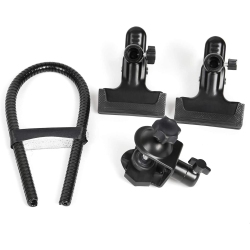DOLAER Photo Studio Light Stand Background Holder U+C-Type Heavy Duty Clamp Clip \w Flexible Long Arms Gooseneck Camera Photo Studio Accessories