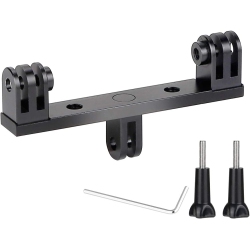 DOLAER Aluminum Dual Twin Mount Adapter +2 Screw for Gopro Hero 8 7 6 5 Black, 4 Session, Yi, Akaso Dji Omso, Sjcam, Campark Action Camera-Can Be Used
