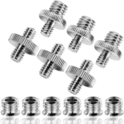 DOLAER 12 PCs Camera Screw Adapter Converter for Tripod Monopod Ball Head, 1/4' Male to 1/4' Male, 1/4' Male to 3/8' Male, 1/4' Female to 3/8' Male