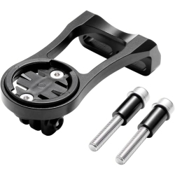 DOLAER Combo Extended Out Front Mount Bicycle Computer Gps Cycling Handlebar Stem Mount Extended Holder Compatible With Camera Flashlight-Black