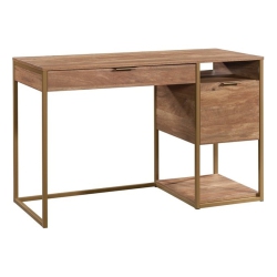 SAUDER International Lux Mid-Century Engineered Wood Desk In In Brown
