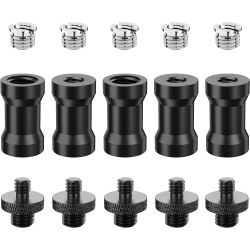 DOLAER Camera Screw Adapter 15 PCs 1/4 to 3/8 Tripod Screw Thread Adapter for Camera, Tripod, Monopod, Ballhead, Light Stand, Mic Stand, By
