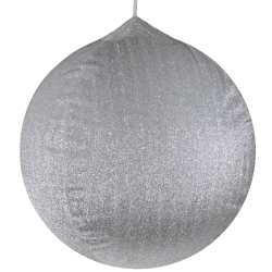 NORTHLIGHT Inflatable Tinsel Commercial Christmas Ball Ornament Outdoor Decoration - 27.5" - In Silver