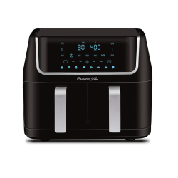 POWERXL Vortex 10-Qt Dual Basket Air Fryer, 7-In-1 2-Basket Electric Fryer Or 1 Extra-Large Capacity Basket, Smartsync Technology, for Entire Xl