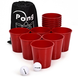 SLICKBLUE Yard Pong Giant Pong Game Set With Carry Bag