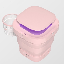 ECPRO New Upgraded Portable Foldable Washing Machine, Upgraded Power, Uv Light, Washer And Drain Basket, Good for Home Travel Baby Cloth Adult