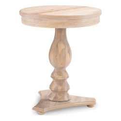 LINON Bree Wood Accent Side Table In Natural In Brown