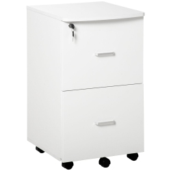 VINSETTO 2 Drawer File Cabinet \w Lock, Small Rolling Filing Cabinet for A4, Letter-Size Documents, Printer Stand for Home Office, 17" X 17.75" X