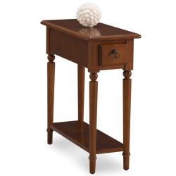 LEICK FURNITURE Coastal Notions End Table With Shelf In Pecan