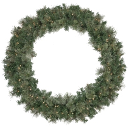 NORTHLIGHT Pre-Lit Oregon Cashmere Pine Artificial Christmas Wreath - 48" - Clear Lights