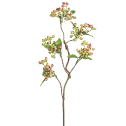 ALLSTATE Twig Berry Artificial Floral Spray - 22" - And Cream In Pink
