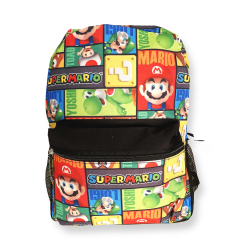 BIOWORLD Super Mario All Over Print 16 Inch Backpack